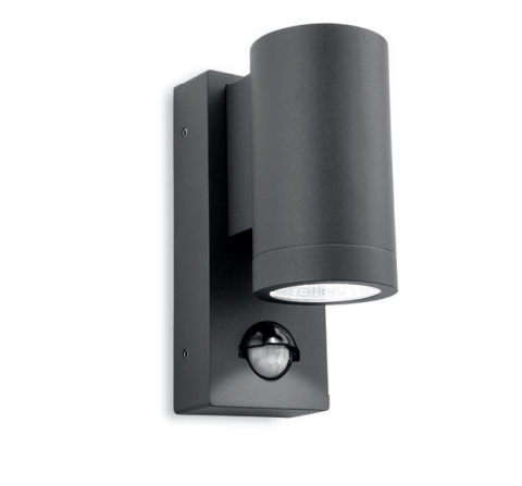 Harefield Graphite Single Outdoor Wall Light with PIR - ID 8340