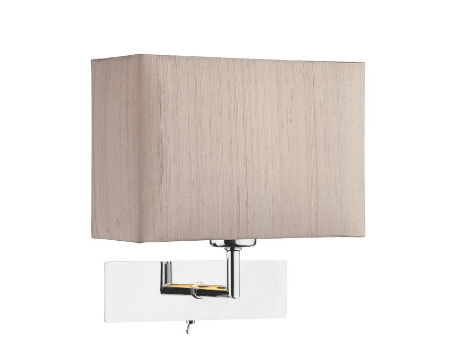 Polished Chrome Switched Bedside Wall Light (Shade Sold Separately) - ID 8373 DISCONTINUED