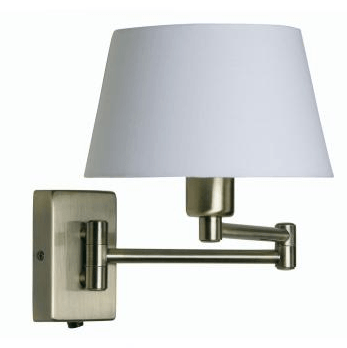 Hilton Double Swing Arm Wall Light Finished In Satin Chrome - ID 330