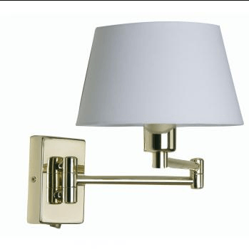 Hilton Double Swing Arm Wall Light Finished In Polished Brass - ID 332