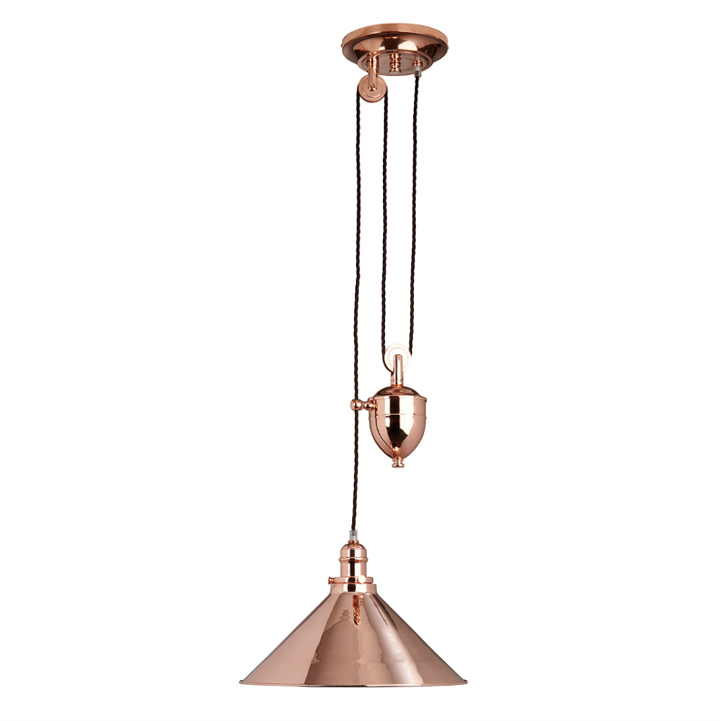 Grenoble Aged Brass Rise and Fall Pendant - ID 5858
