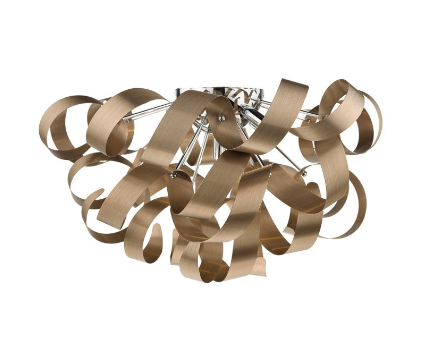 Becontree Brushed Copper Large Flush Ceiling Light - ID 5622
