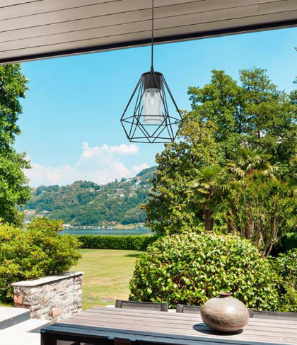 Black Die-Cast Aluminium Outdoor Pendant - ID 9360