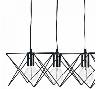 Hailes 5 Light Bar Pendant Black And Polished Chrome - ID 9379
