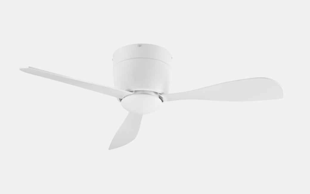 Bry Compact White Ceiling Fan with LED - ID 10322