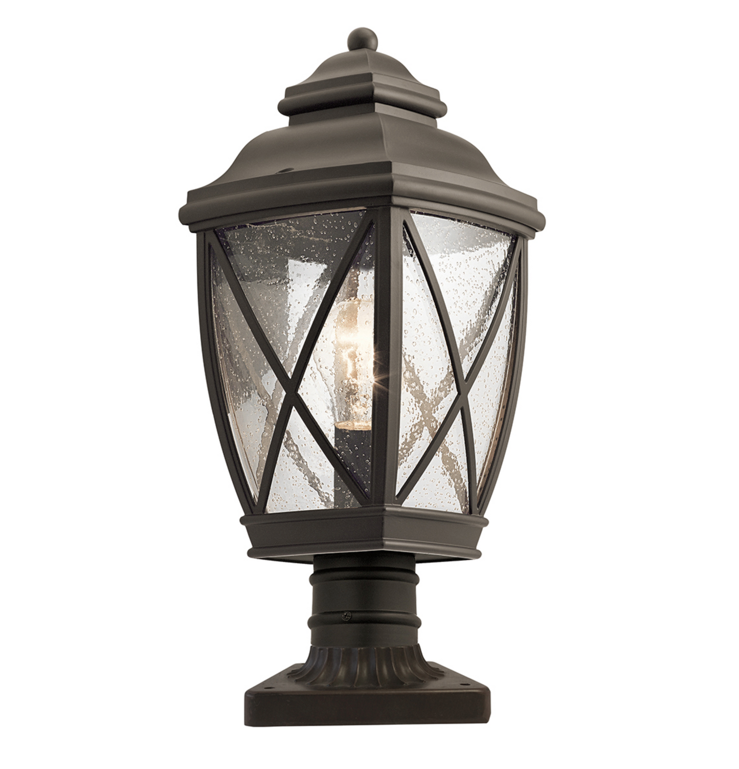 Lattice Style Outdoor Pedestal Lantern - ID 10398