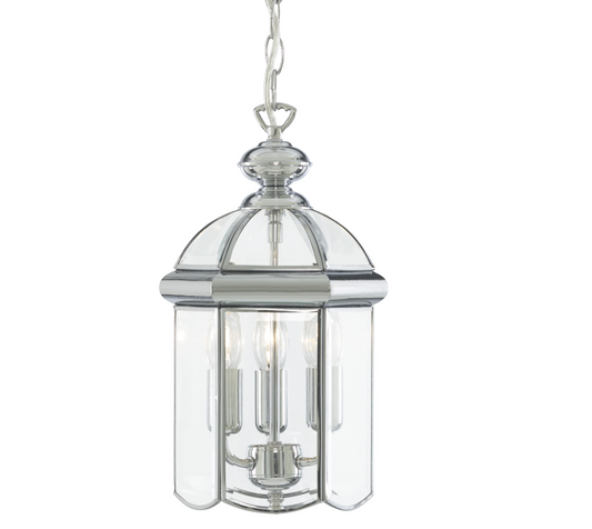 Bevelled Glass Chrome Lantern - ID 977