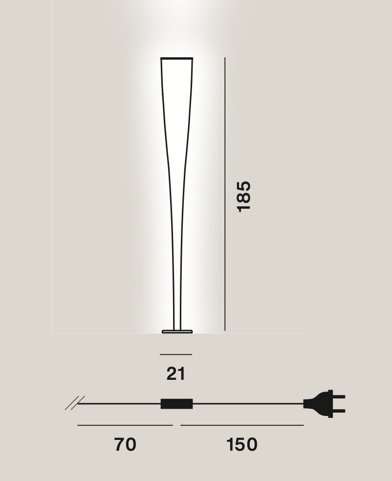 Foscarini Mite LED Anniversario Floor Lamp - Dimmable - ID 11123