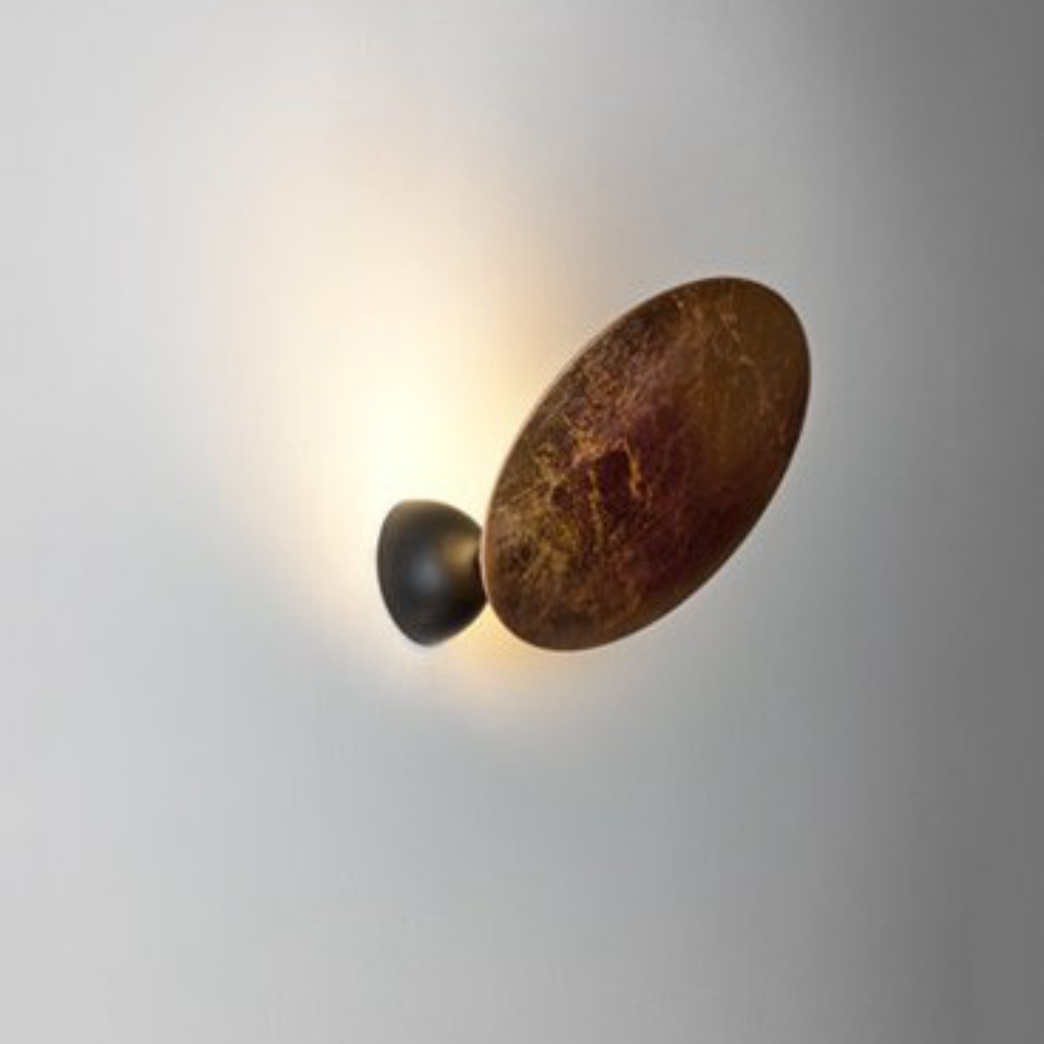 CS 25cm Copper Leaf & Black Adjustable LED Wall Light - ID 11696
