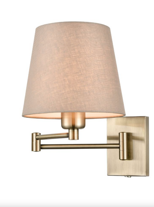 Switched Bronze Swing Arm Wall Light with Shade - ID 11253
