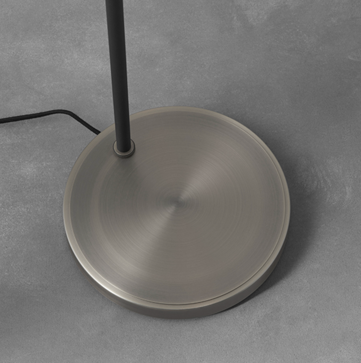 Brushed Silver & Matt Black Floor Lamp - ID 10989