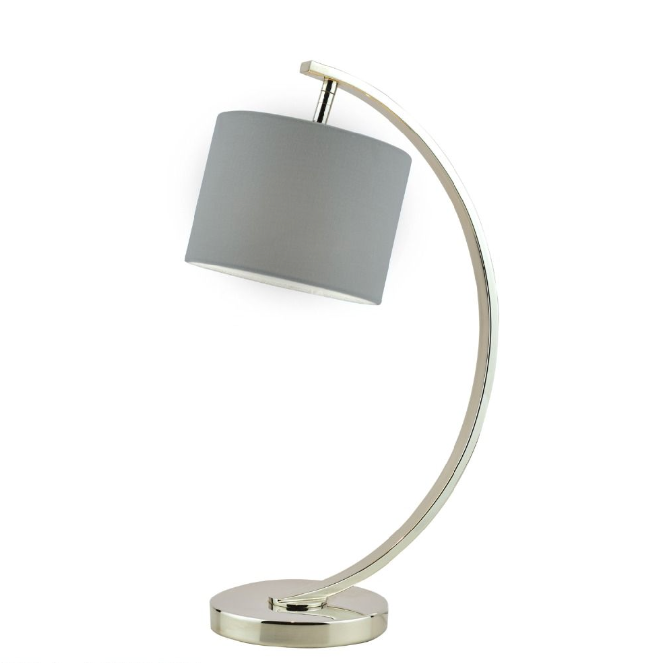 Chrome Desk Lamp with GREY Shade - ID 11498