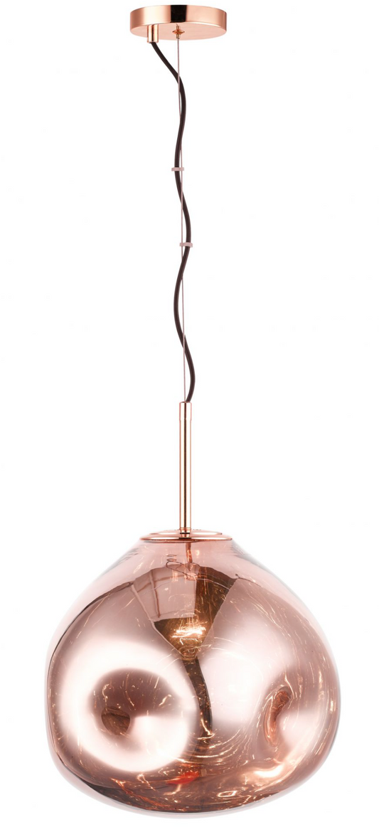 Molten Glass Large Copper Pendant - ID 11435