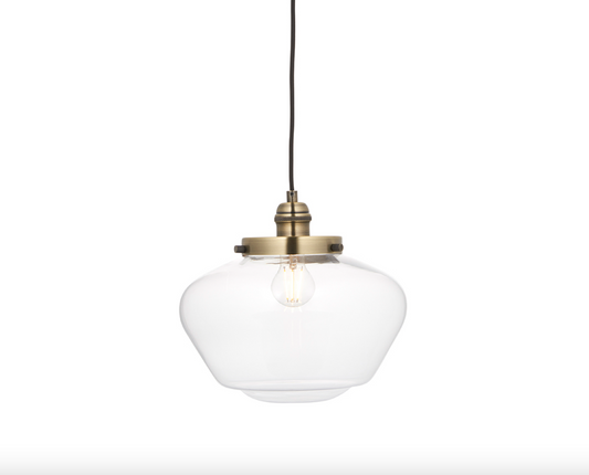 Timeless brass pendant with opal glass - ID 11732