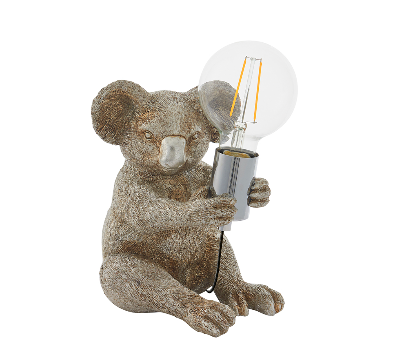 Vintage Silver Koala Table Light - ID 11658