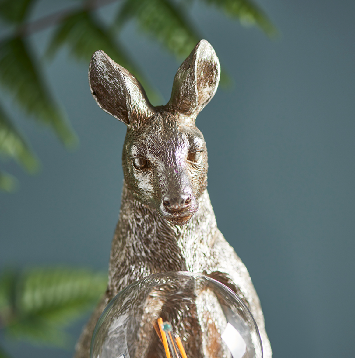 Vintage Silver Kangaroo Table Light  - ID 11655