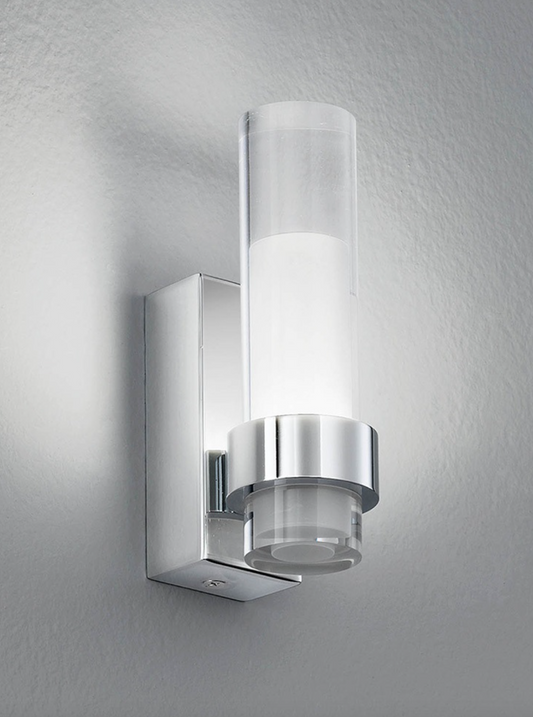 Polished Chrome Finish LED Bathroom Single Wall Light IP44 - ID 4809
