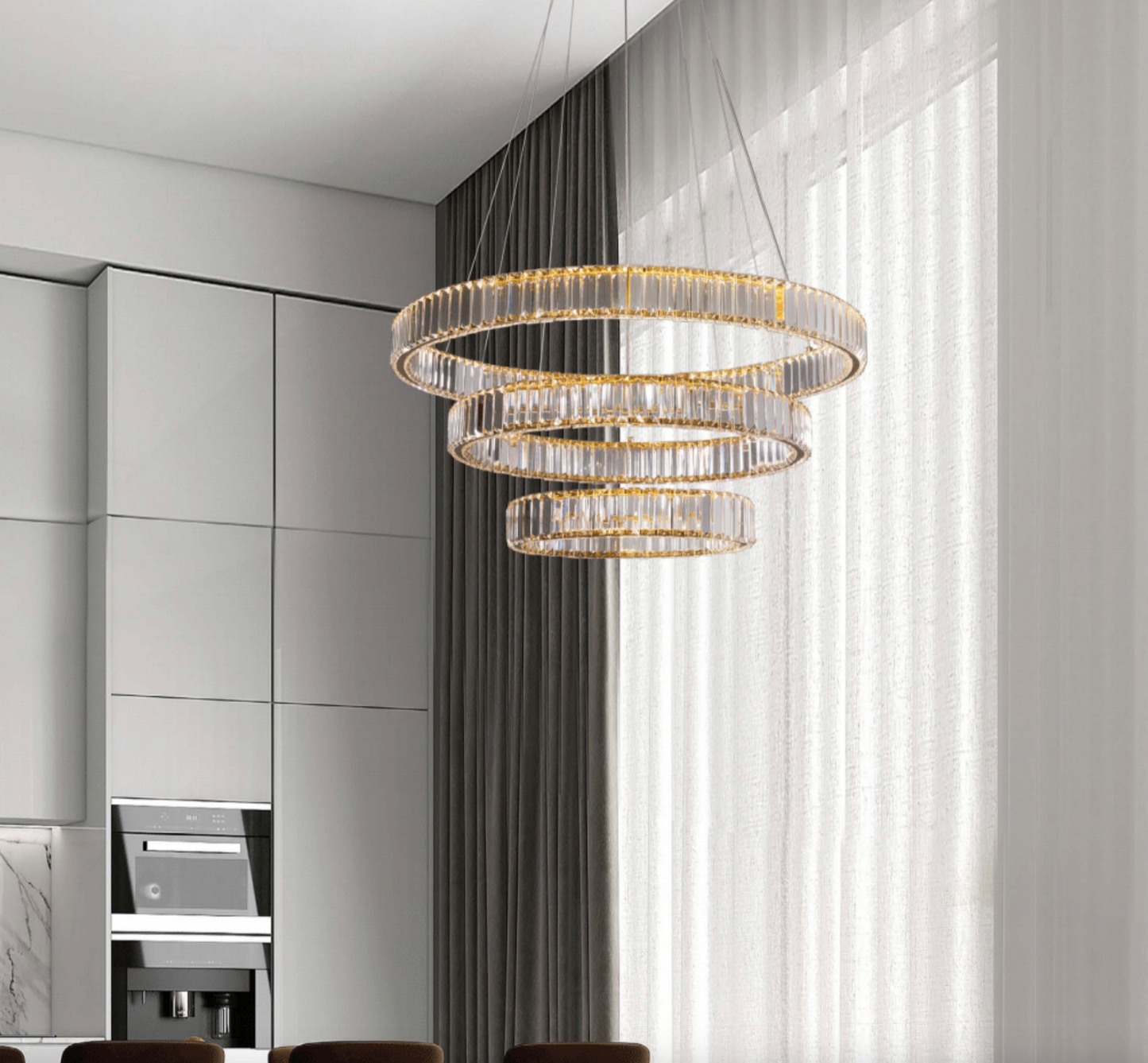 AUR Triple Hoop Gold Pendant - ID 11890