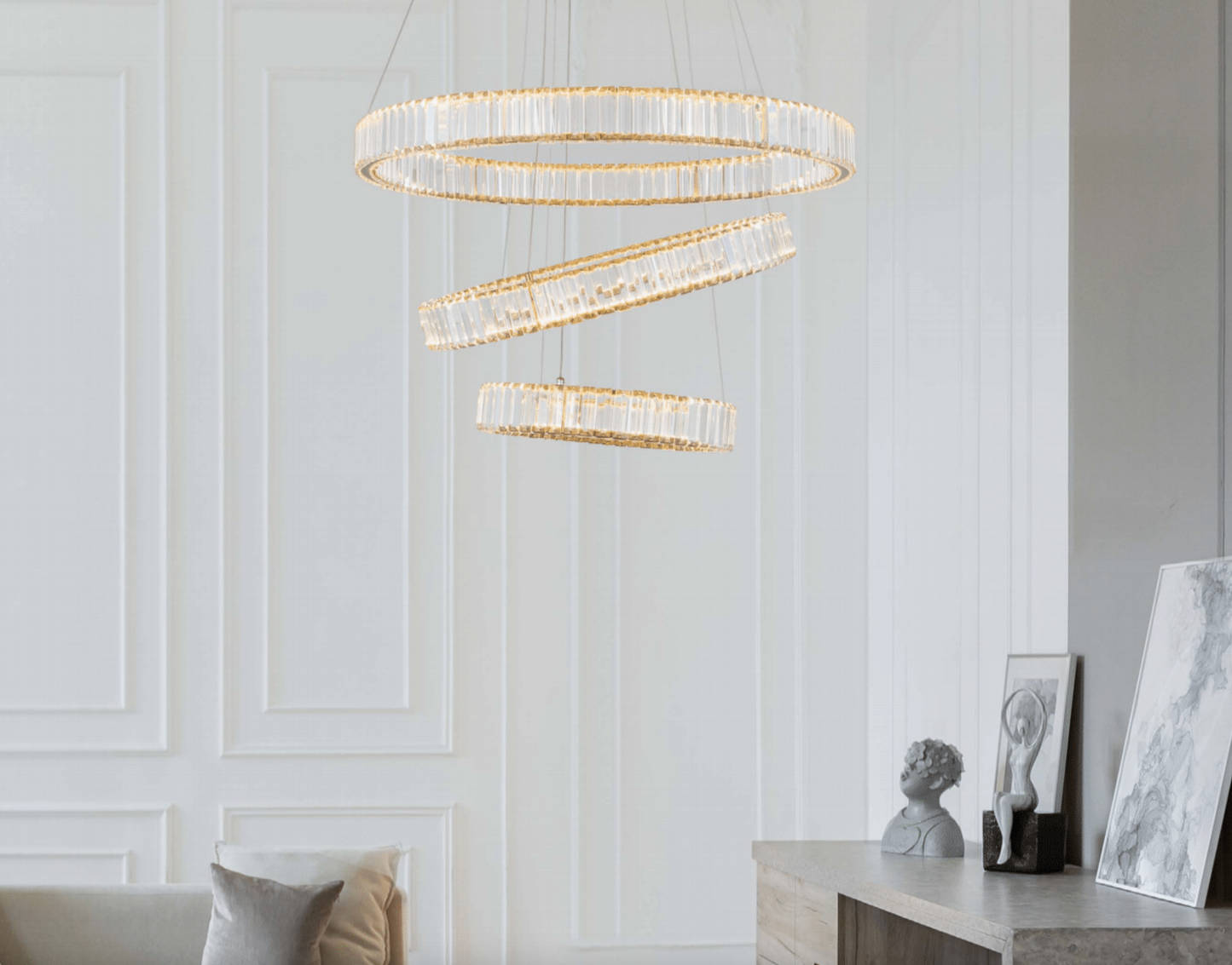 AUR Triple Hoop Gold Pendant - ID 11890