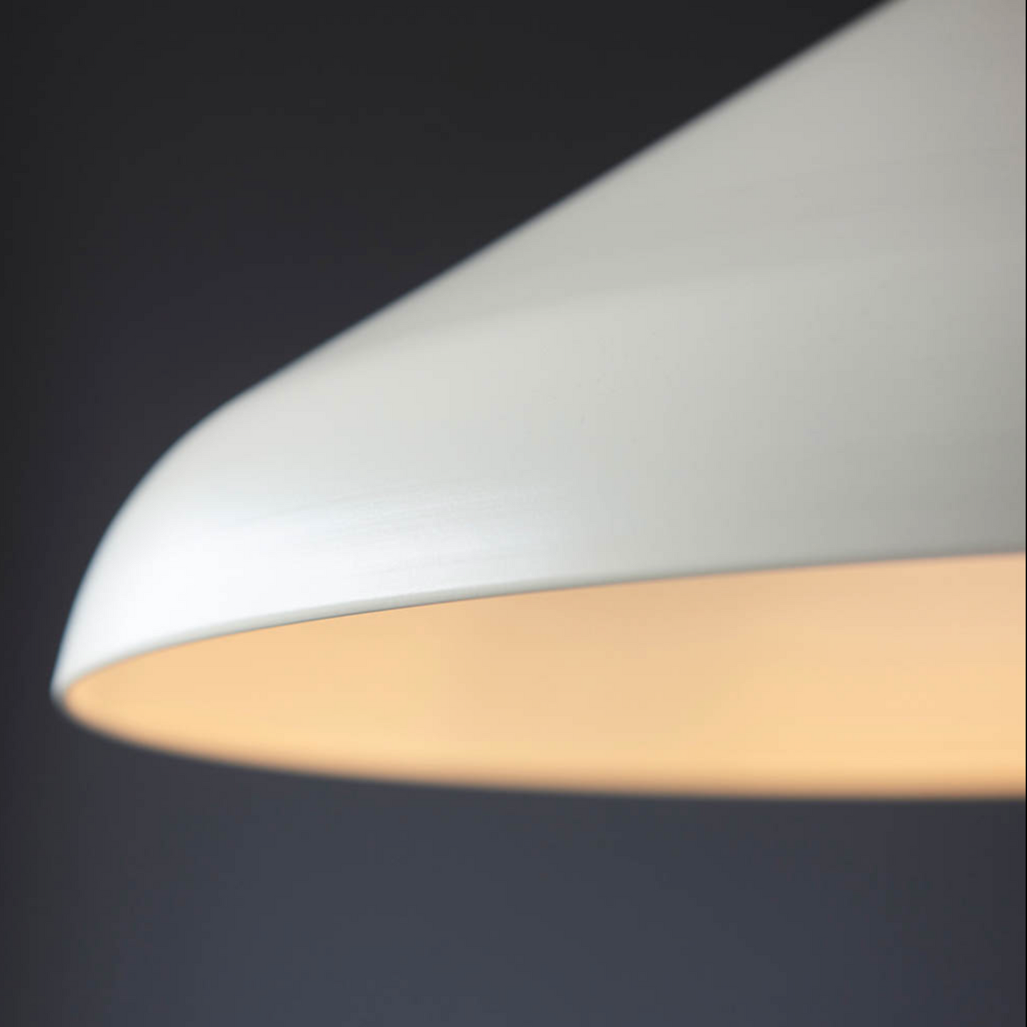 Warm White Coned Pendant with Brushed Brass Plate - ID 12101