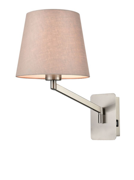 Swing Arm Bracket With USB, Taupe Shade - ID 12120