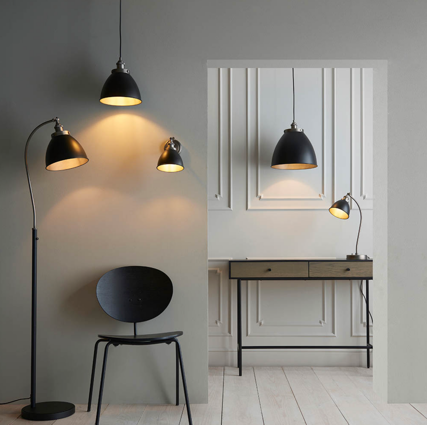 Task Table Light, Matt Black - ID 12145