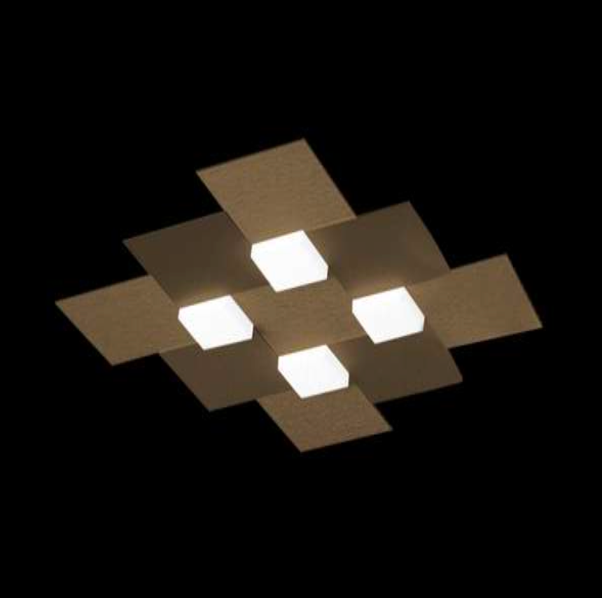 Grossmann CREO Four Lamp Square Ceiling Light - Colour Options