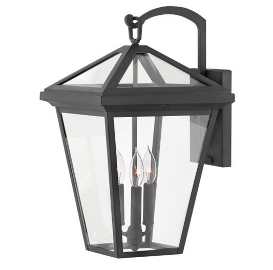 Large Outdoor Wall Lantern, Black - ID 12362