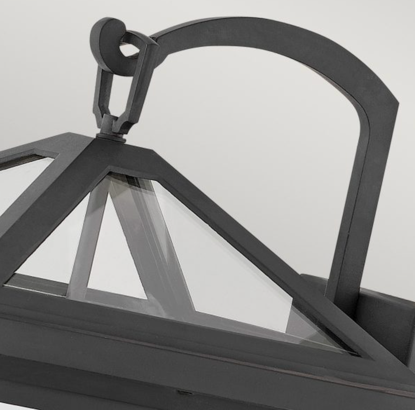 Large Outdoor Wall Lantern, Black - ID 12362
