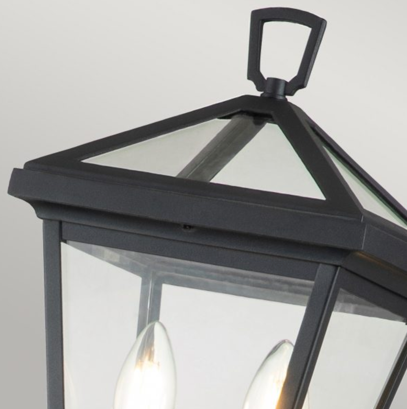 Outdoor Pillar Lantern, Black - ID 12368