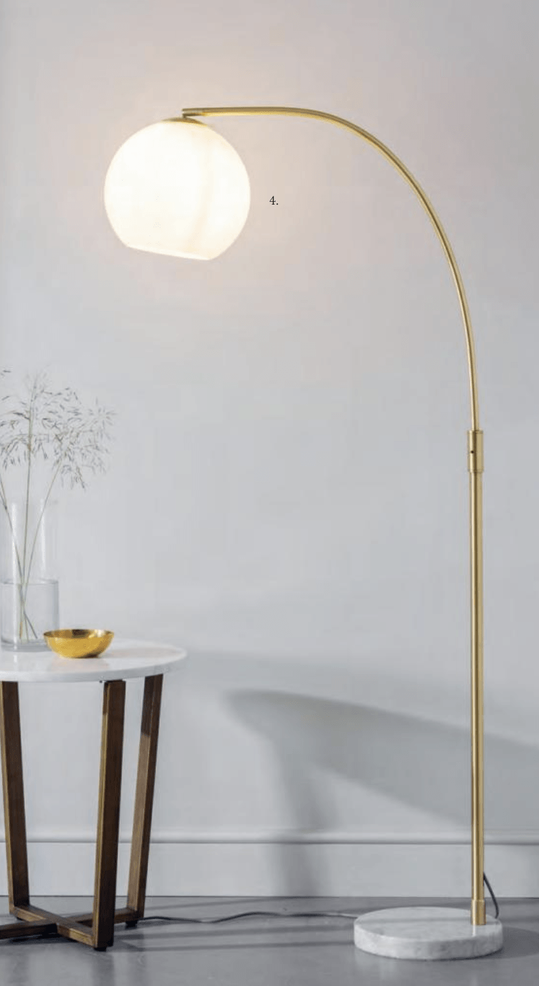 Coney Floor Standing Lamp with Opal Glass globe ID 8905