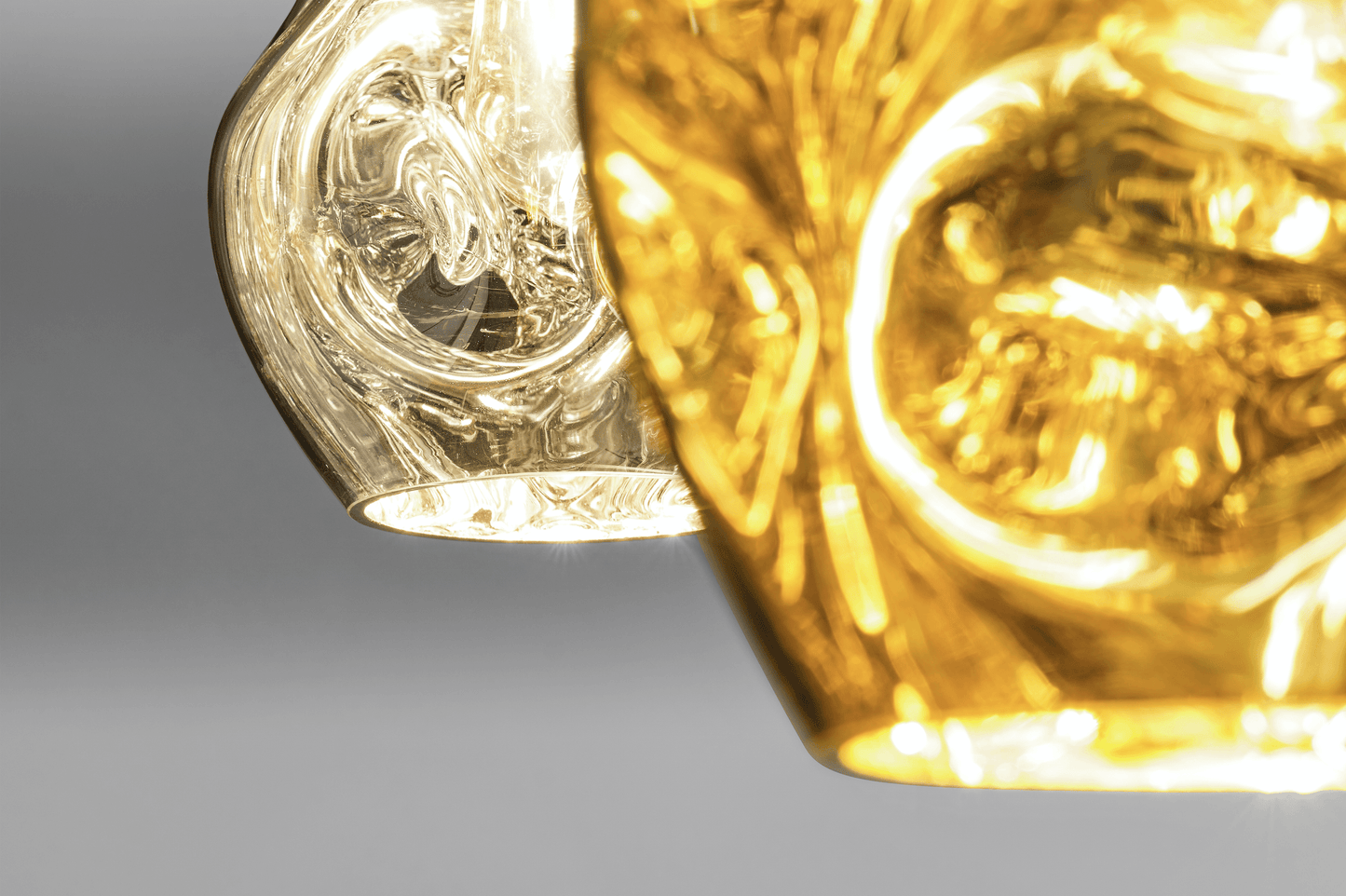 Hague Spun Glass Single Pendant In Gold - ID 9096