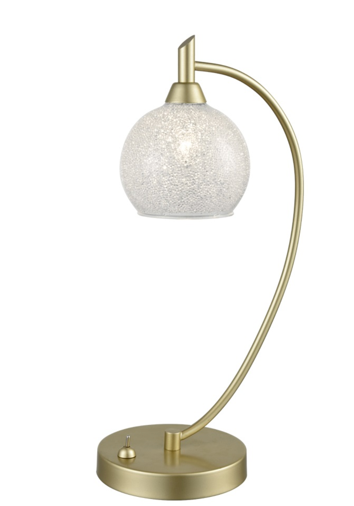 Table light In Chrome With Crystallised Glass Globe Shade - ID 9242