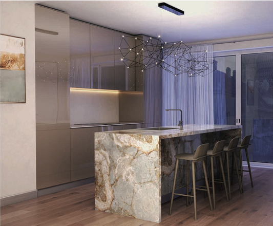 Quasar Cosmos 125 Suspension Pendant In Black Brass  - ID 9273