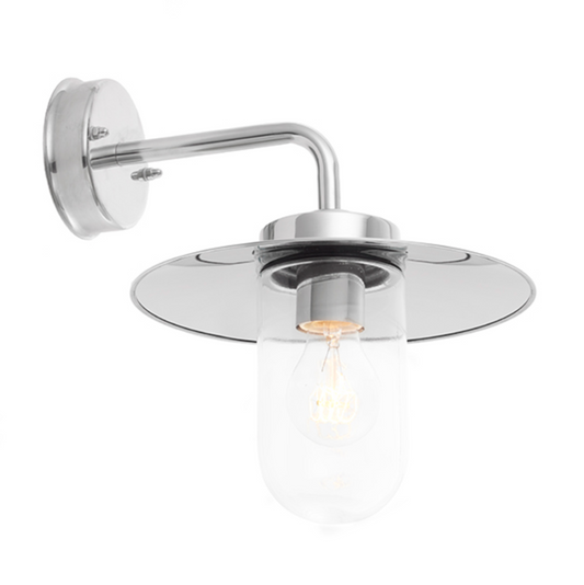 Polished Stainless Steel Exterior Wall Light - ID 9659