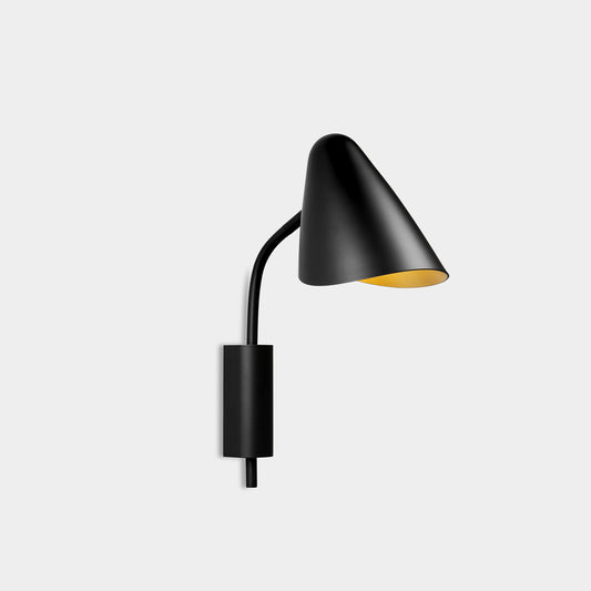 GAN Black Aluminium & Gold Adjustable Wall Light - ID 10748