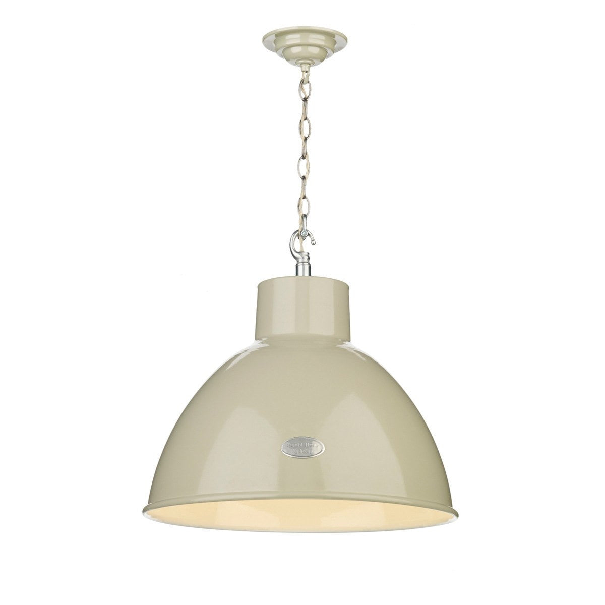 Utility French Cream Large Pendant Light - London Lighting - 1