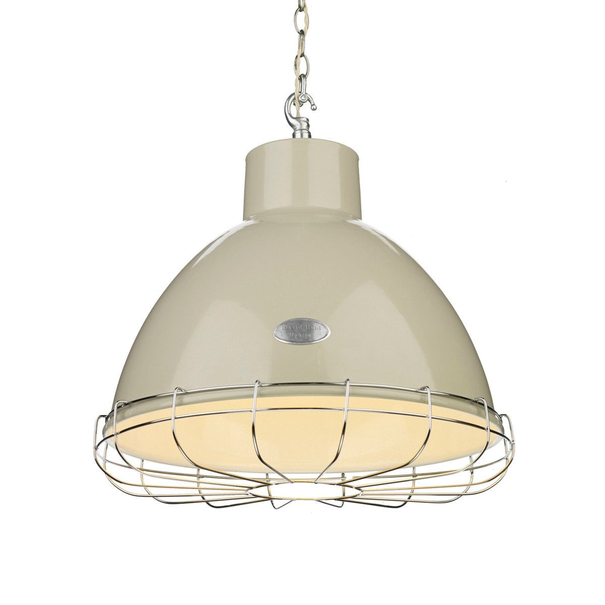 Utility French Cream Large Pendant Light - London Lighting - 2