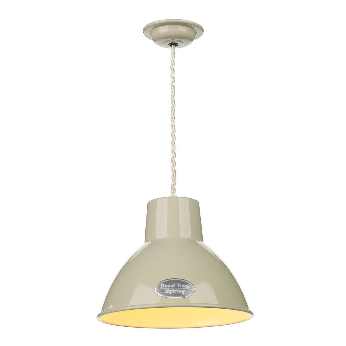 Utility French Cream Small Pendant Light - London Lighting - 1