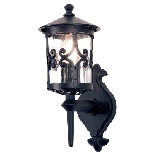 Hereford Wall Up Lantern Black - London Lighting - 1