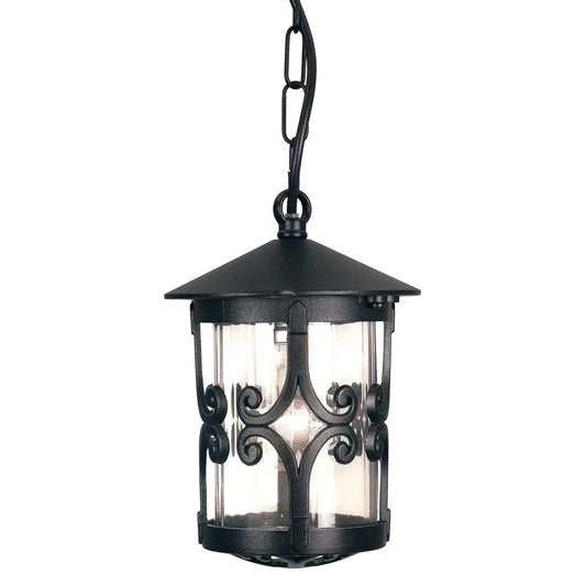 Hereford Porch Chain Lantern 285mm Black - London Lighting - 1