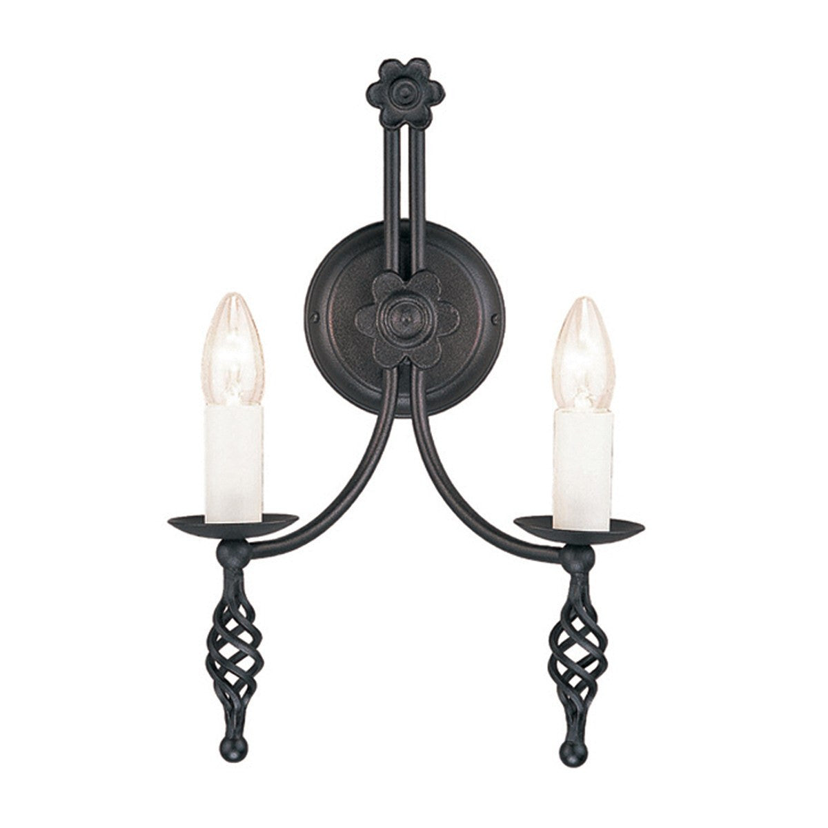 Belfry 2 Light Wall Light Black - London Lighting - 1