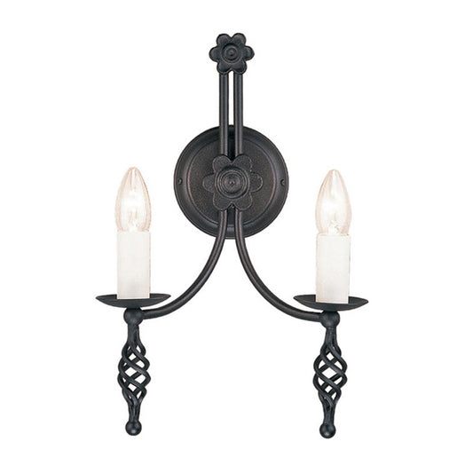 Belfry 2 Light Wall Light Black - London Lighting - 1