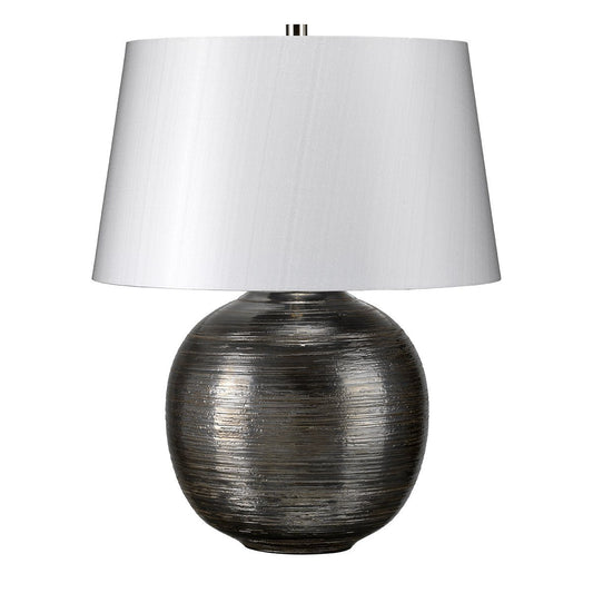 Chinbrook Silver Coloured Table Lamp c/w shade - ID 8325
