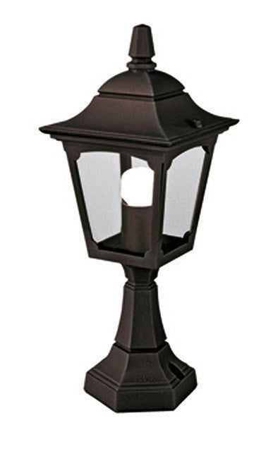 Chapel Mini Pedestal Lantern Black - London Lighting - 1