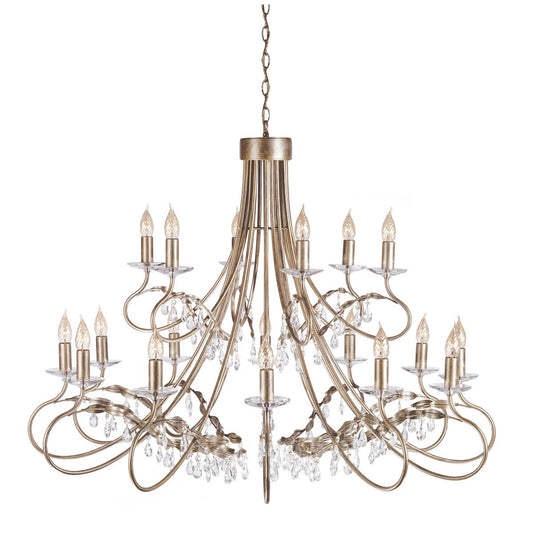 Christina 18 Arm Chandelier Silver/Gold - London Lighting - 1