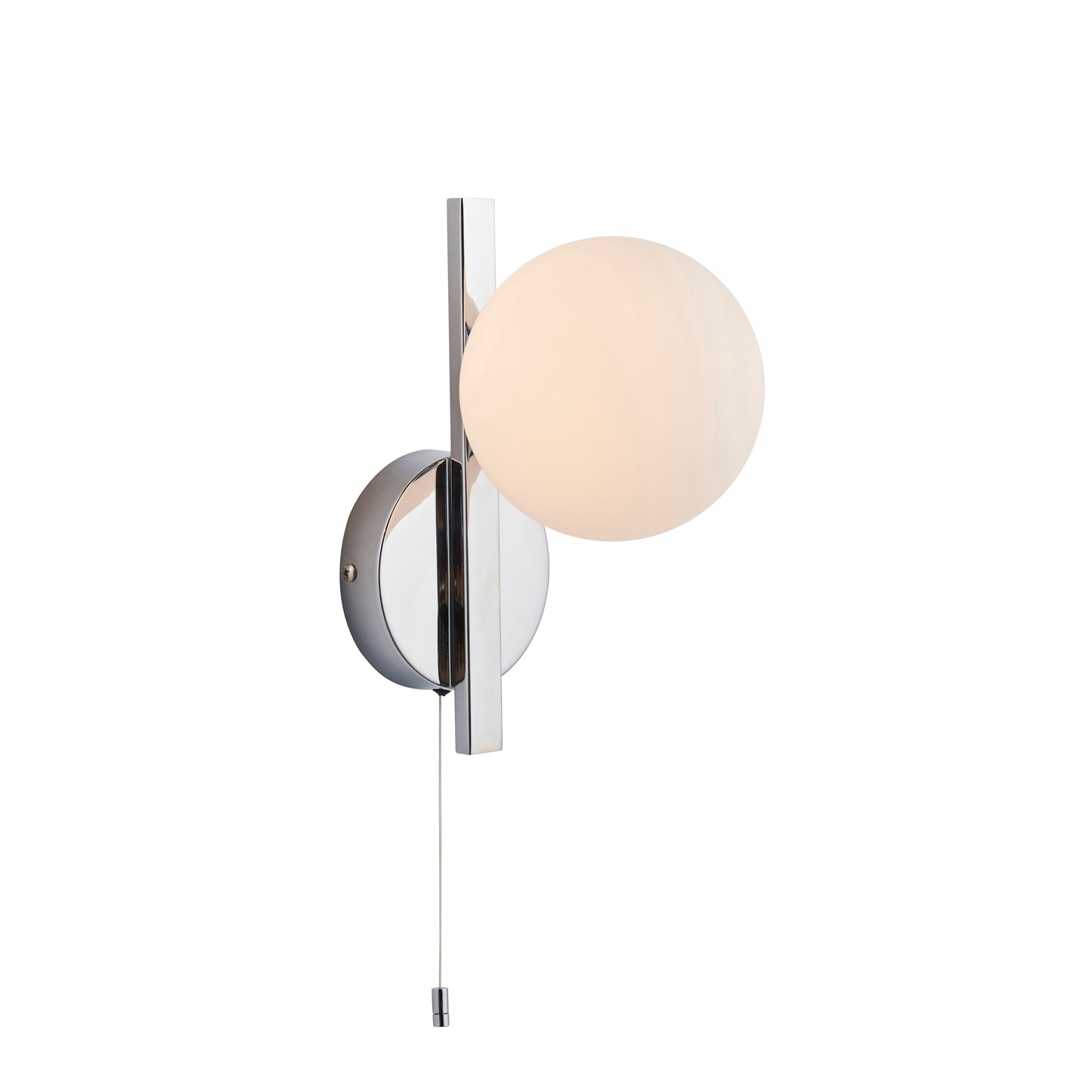 Contemporary Bathroom Chrome Angled Wall Light - ID 11673