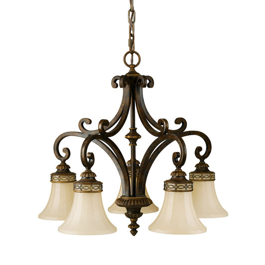 Feiss Drawing Room Down 5 Light Chandelier - London Lighting - 1