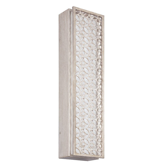 Four Light Silver LED Wall Light
