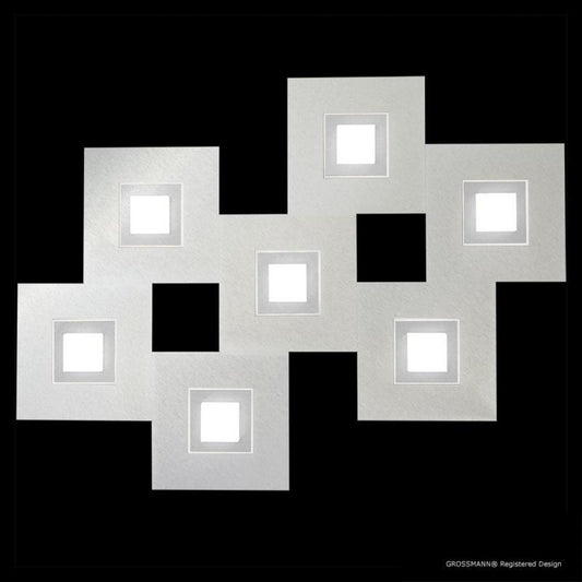 Grossmann KARREE Aluminium Seven Lamp Wall / Ceiling Light With Titanium Frames - ID 9767 - CLEARANCE